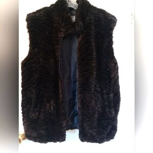 Starfire Brown‎ Faux Fur Vest. Womens